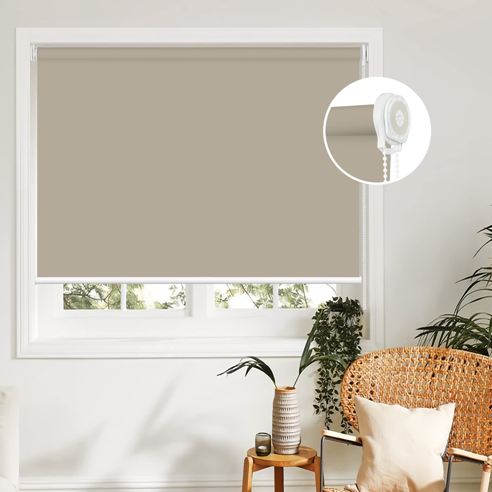 Amazon｜HOCRISSON ロールスクリーン つっぱり式 ロールカーテン 1級